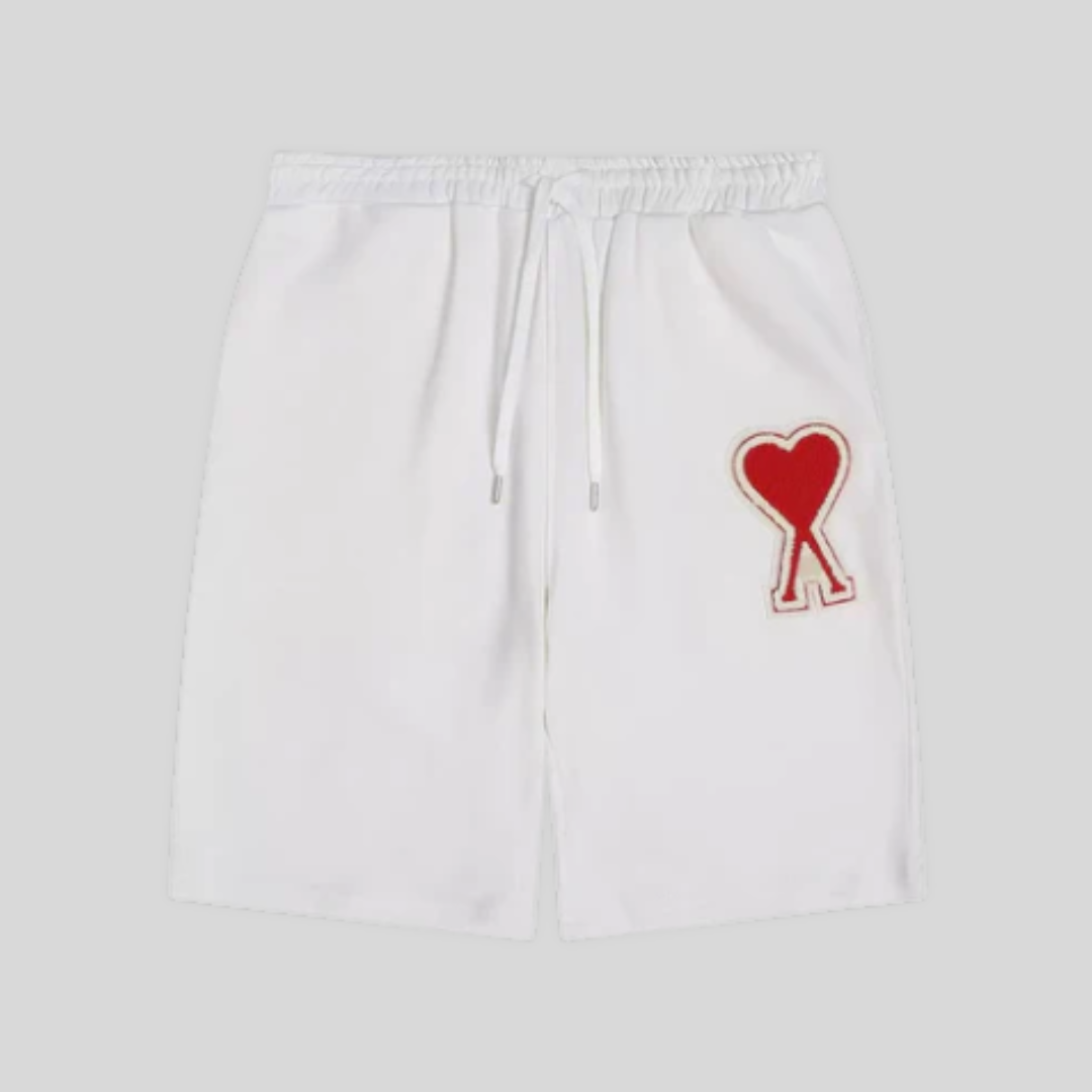 AMI RED HEART SHORTS